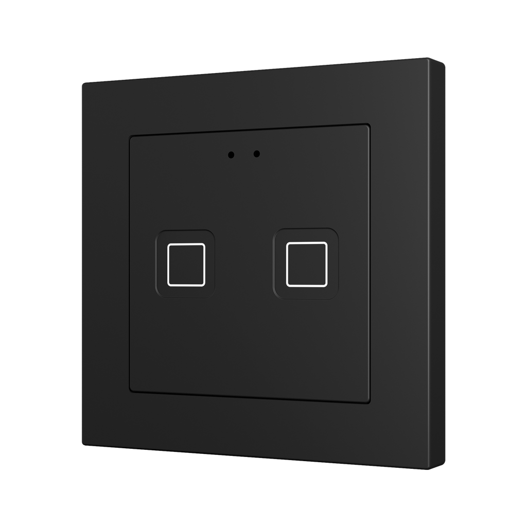 KNX Tryckknapp Tecla 55 X2, 2 knappar, svart