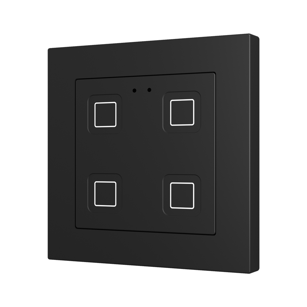 KNX Tryckknapp Tecla 55 X4, 4 knappar, svart