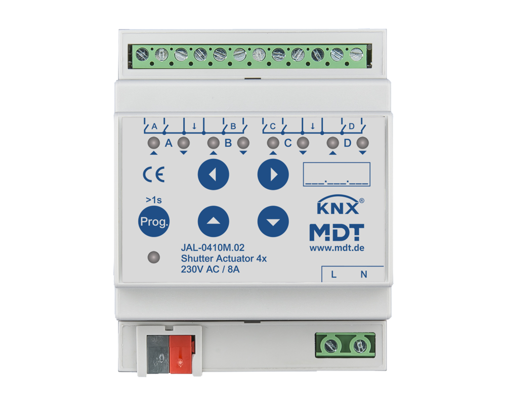 KNX Shutter Actuator 4-fold with travel time measurement