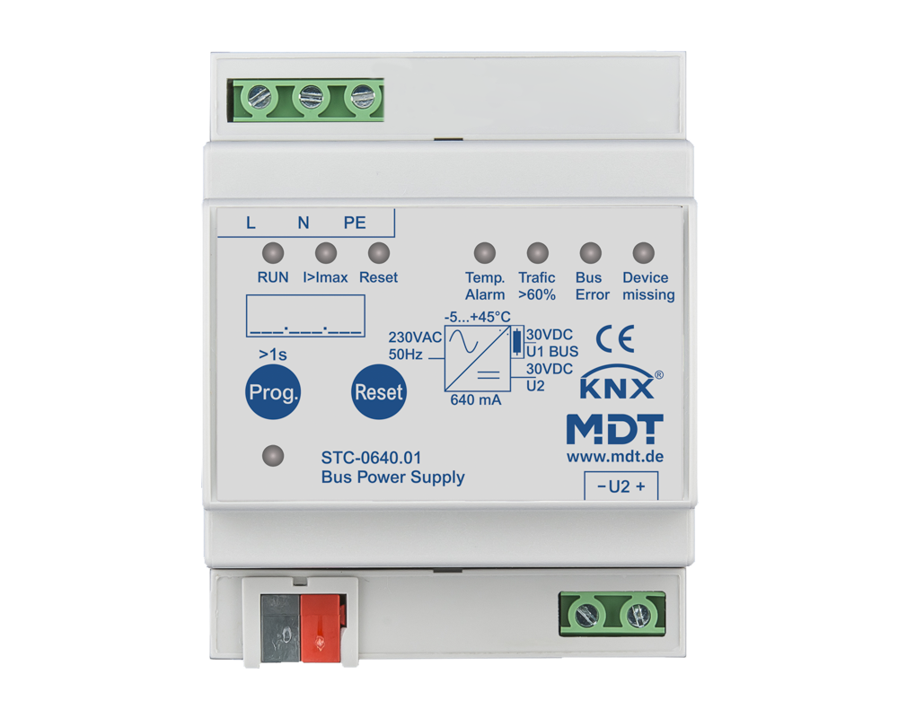 KNX Bus Power Supply with diagnostic function, 4SU MDRC, 640 mA