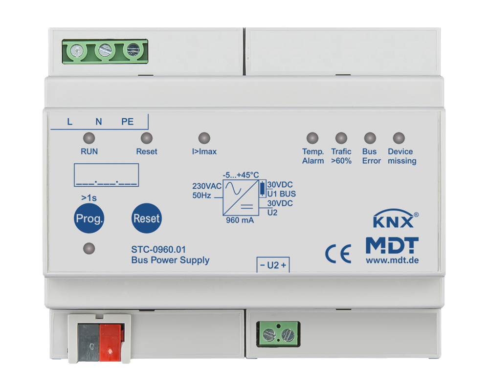 KNX Bus Power Supply with diagnostic function, 6SU MDRC, 960 mA