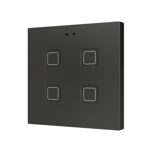 [ZVIT4A] KNX Tryckknapp Tecla X4, 4 knappar, svart
