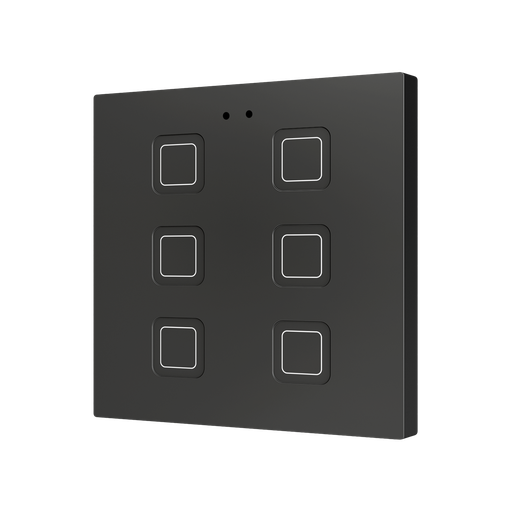 [ZVIT6A] KNX Tryckknapp Tecla X6, 6 knappar, svart