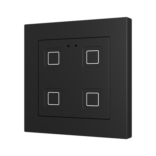 [ZVIT55X4A] KNX Tryckknapp Tecla 55 X4, 4 knappar, svart