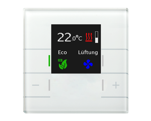 [SCN-RTRGW.02] KNX Glas Room Temperature Controller Smart with colour display, White