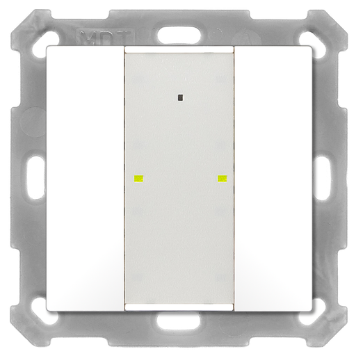 [BE-TA55P2.G2] KNX Push Button Plus 55 2-fold, White glossy finish