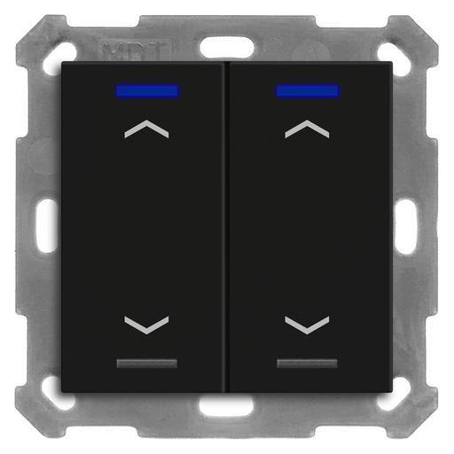 [BE-TAL550206.A1] KNX Push Button Lite 55 2-fold, RGBW, blinds, Black matt
