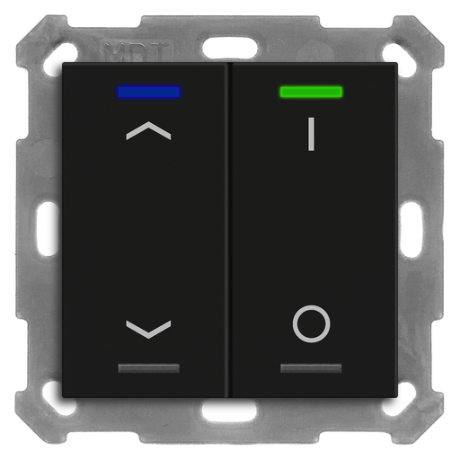 [BE-TAL550206.C1] KNX Push Button Lite 55 2-fold, RGBW, blinds and switch, Black matt