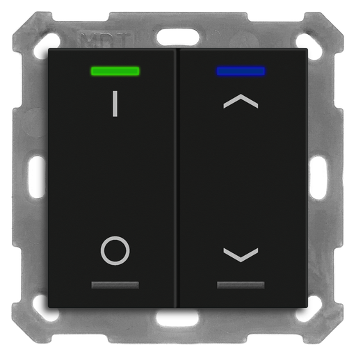 [BE-TAL550206.D1] KNX Push Button Lite 55 2-fold, RGBW, switch and blinds, Black matt
