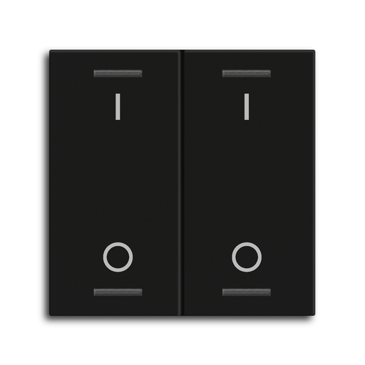 [BE-TAL55W206.B1] MDT Rocker for the KNX Push Button Light 55 2 gang, Black matt, switch