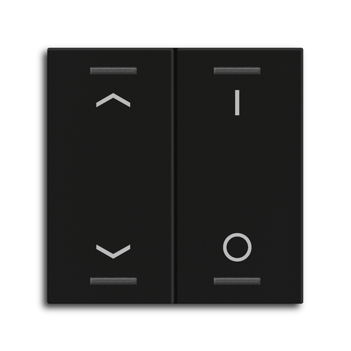 [BE-TAL55W206.C1] MDT Rocker for the KNX Push Button Light 55 2 gang, Black matt, blinds and switch