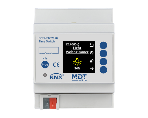 [SCN-RTC20.02] KNX Time Switch 20-channel with active colour display, 4SU MDRC