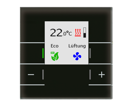 [SCN-RTRGS.02S] KNX Glas Room Temperature Controller Smart with colour display, Black