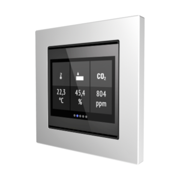 KNX Touchpanel, Cala TH 3.0, 2,3", temp/fukt/RGB/HCL, renvit
