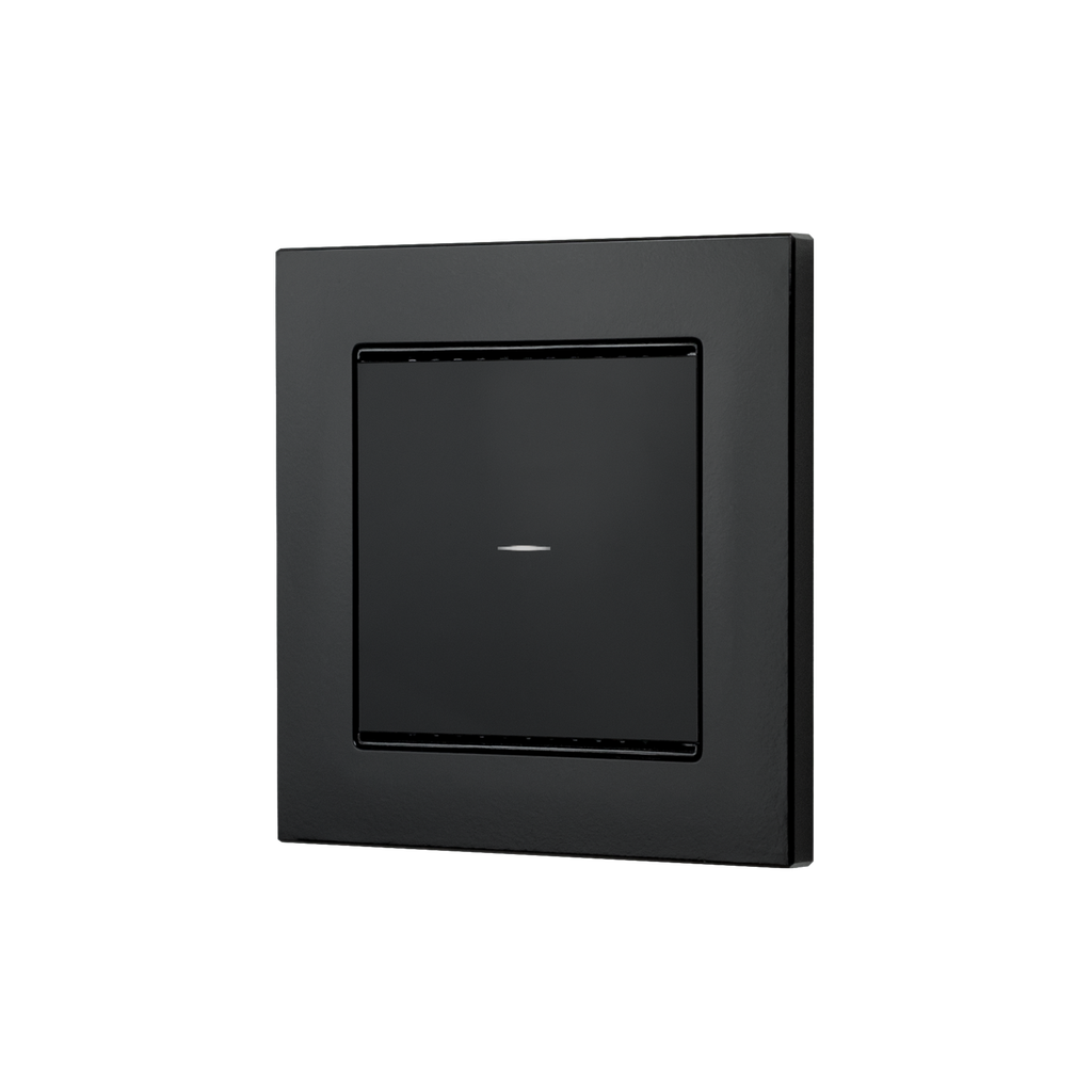 KNX Tryckknapp, Cala M1-T, 1 knapp, tempgivare, 55x55, glas, svart