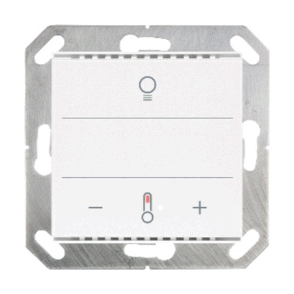 KNX Tryckknapp, Cala MultiTouch T, knapp för belysning/temp, glas, renvit