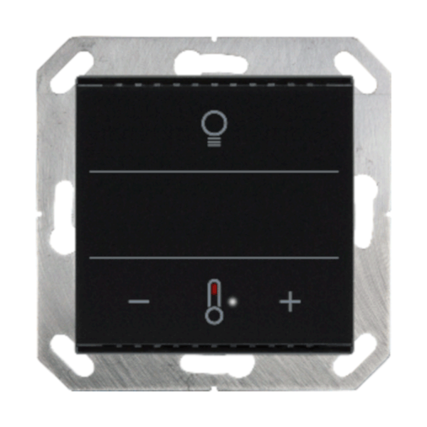 KNX Trycknapp, Cala MultiTouch T Light, belysning/temp, svart