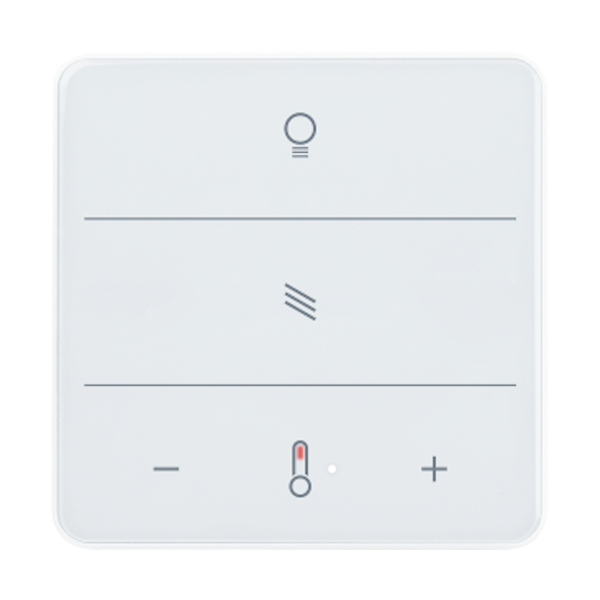 KNX Tryckknapp, eTR Multitouch, belysning/jalusi/tempgivare, vit