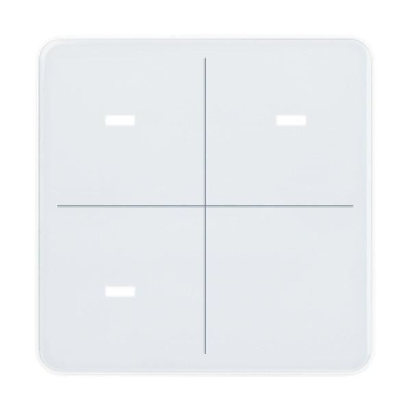 KNX Tryckknapp, eTR M4, 4 knappar, tempgivare, vit