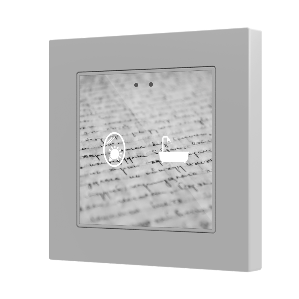 KNX Tryckknapp, Flat 55 X2 v2, 2 knappar, design, Glas