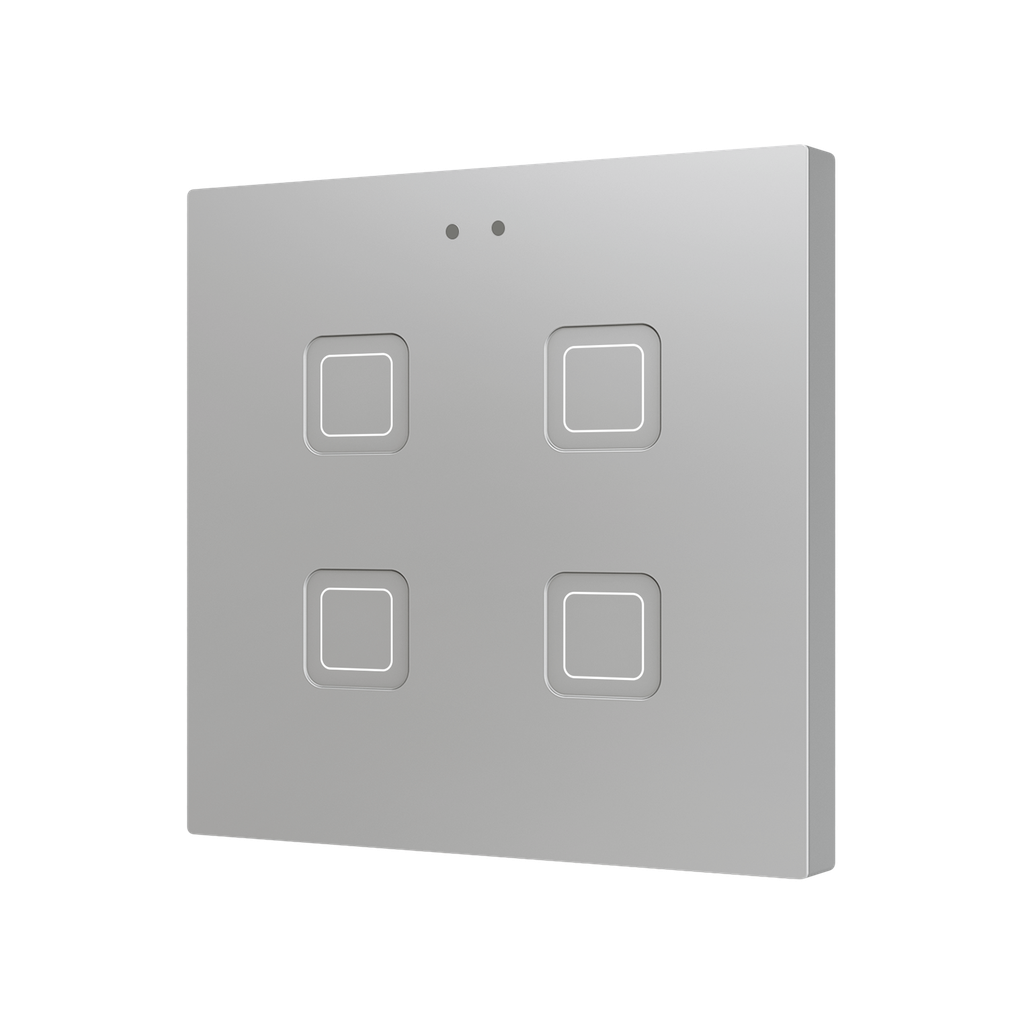 Tryckknapp Tecla X4 silver