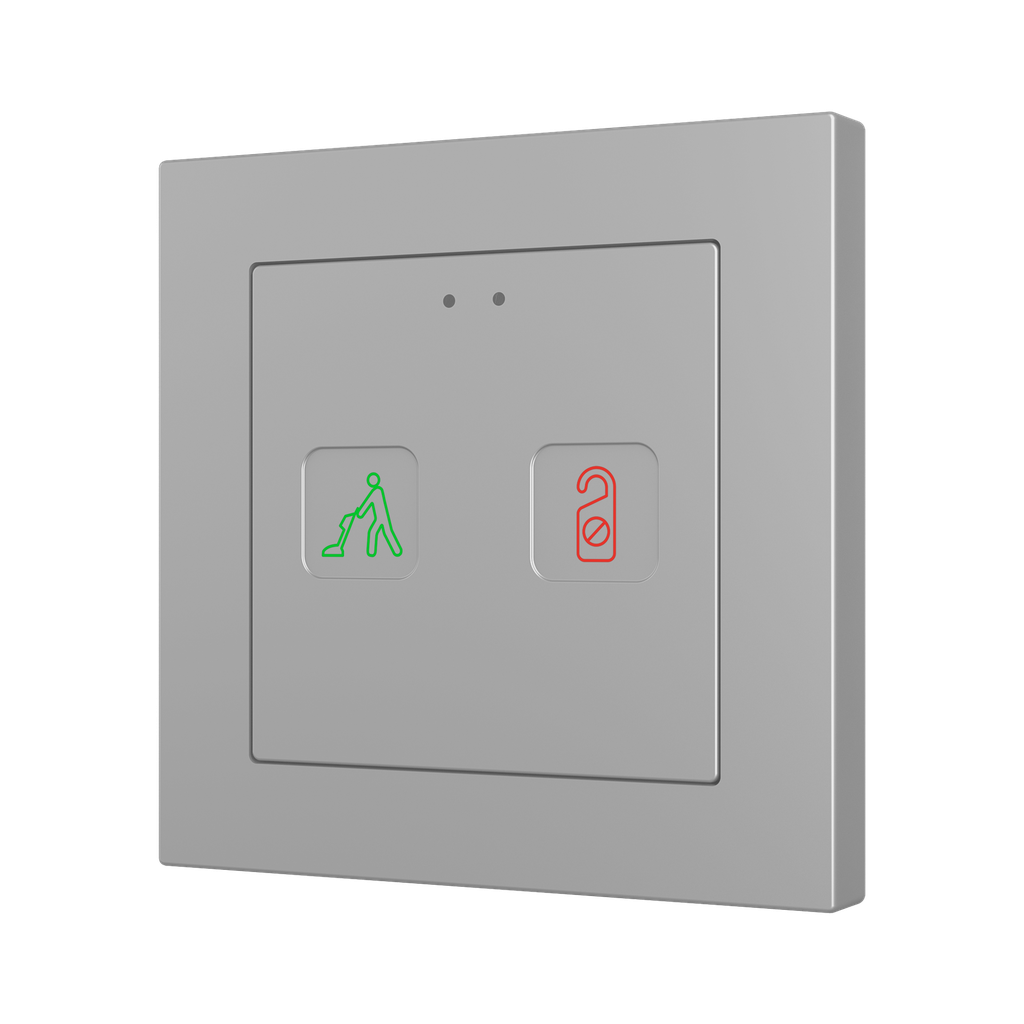 KNX Tryckknapp Tecla 55 X2, 2 knappar, DND/MUR, silver