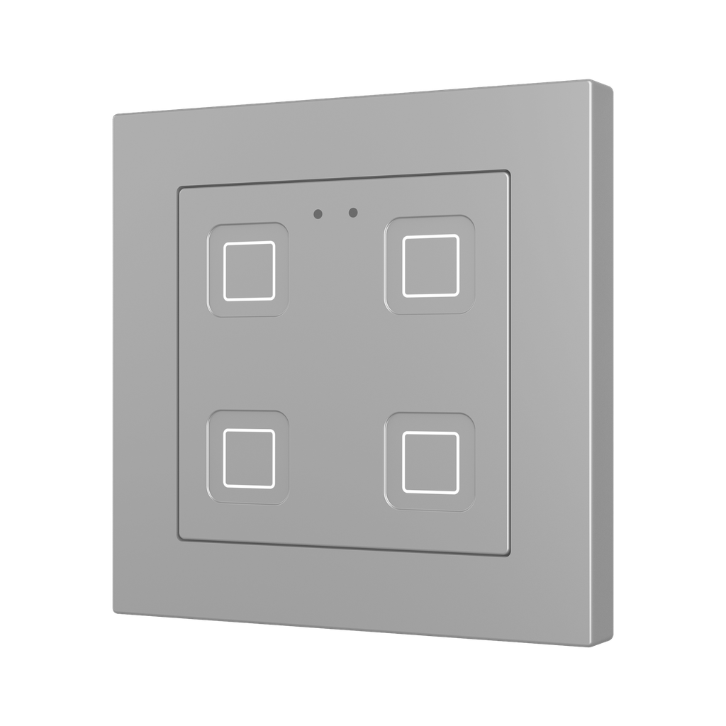 Tryckknapp Tecla55 X4 silver