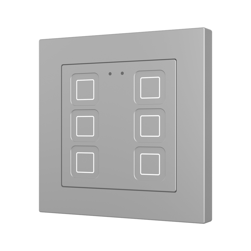 Tryckknapp Tecla55 X6 silver