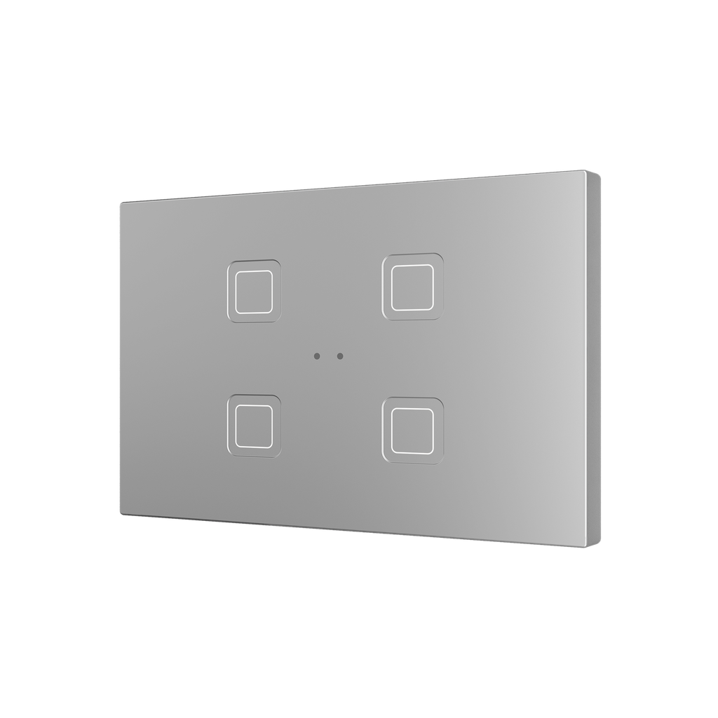 Tryckknapp Tecla XL X4 silver