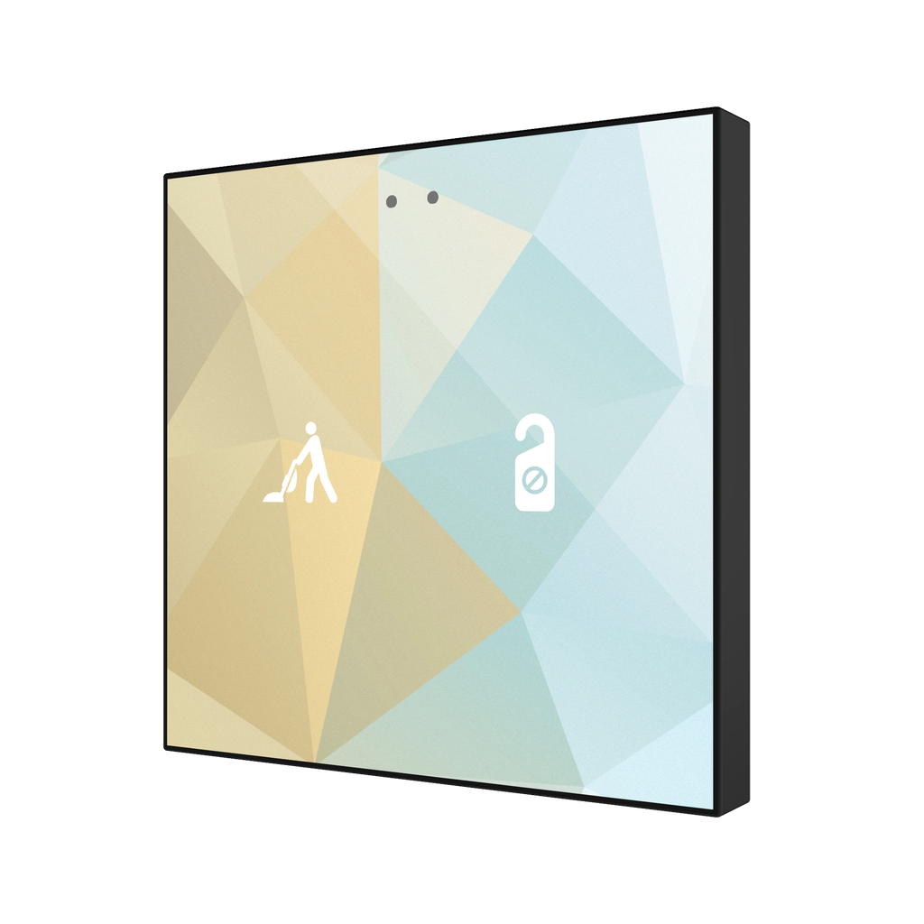 KNX Tryckknapp, Flat 2 v2, 2 knappar, design, Glas