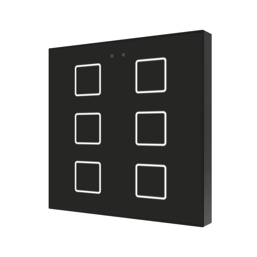 Tryckknapp Flat X6 svart