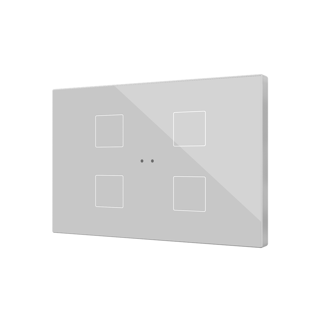 Tryckknapp Flat XL X4 silver