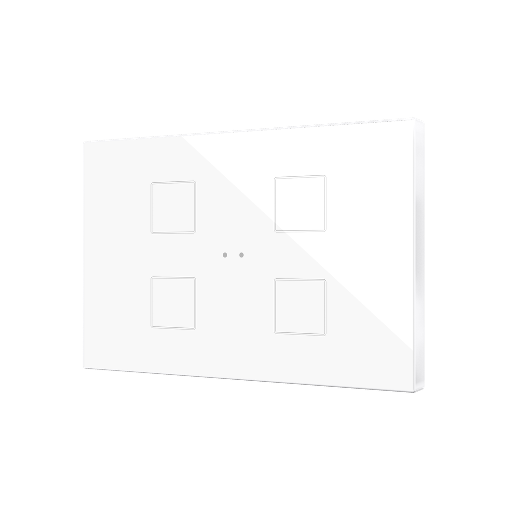 Tryckknapp Flat XL X4 blankvit