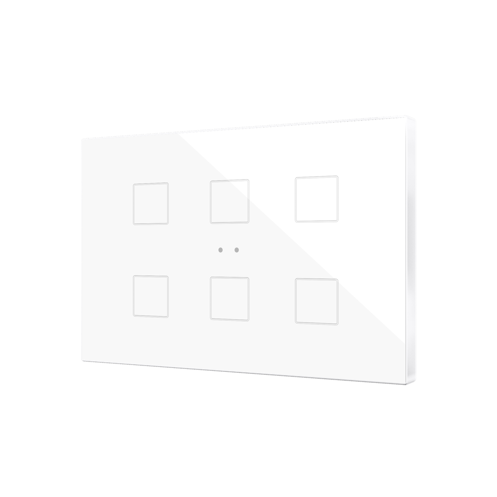 Tryckknapp Flat XL X6 blankvit