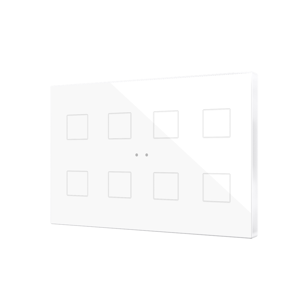 Tryckknapp Flat XL X8 blankvit