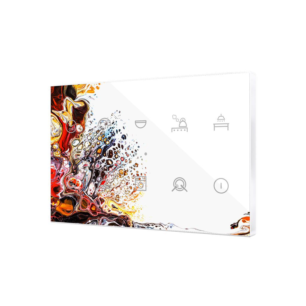 KNX Tryckknapp, Flat XL X10, 10 knappar, design, Glas