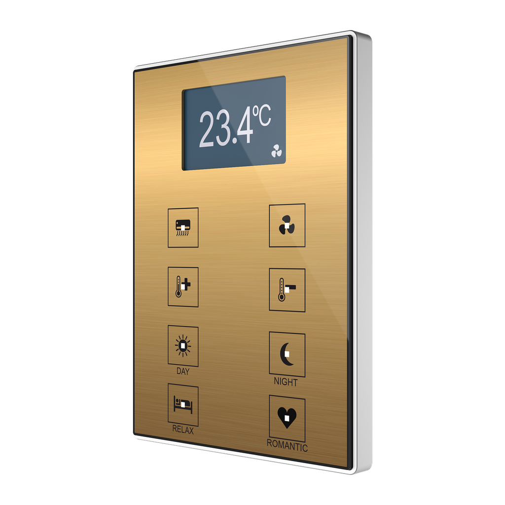 KNX Tryckknapp, TMDD, termostat och display, aluminium (ONE)