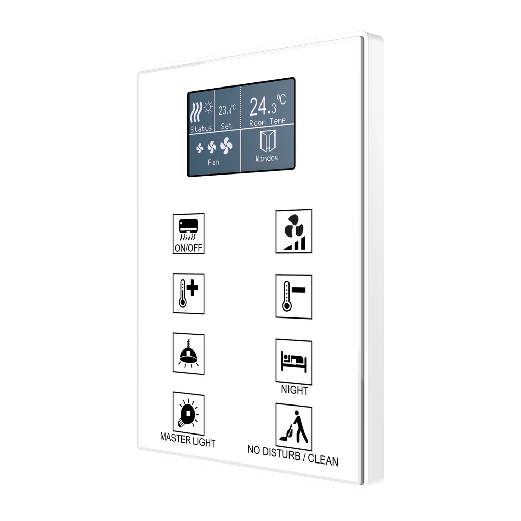 KNX Tryckknapp, TMDD-P, 8 knappar och display, design