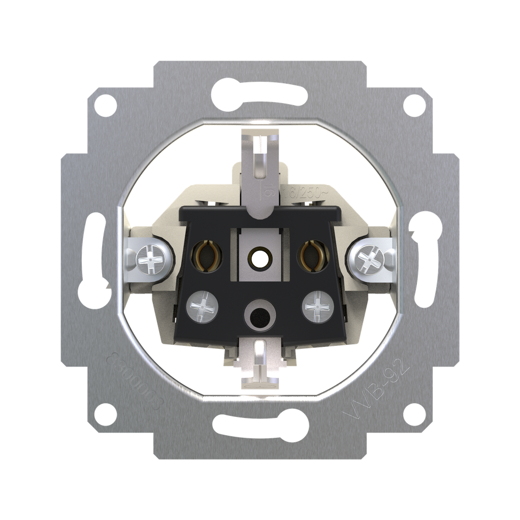 ZS55. Schuko uttagsinsats 16 A / 250 V ~ - skruvklämmor (utan lock 8300004xx)