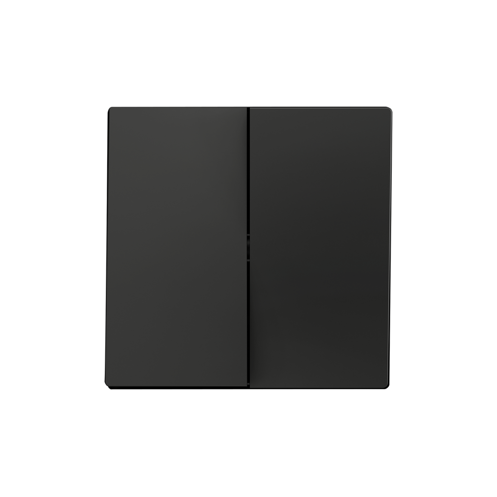 ZS55. Dubbel strömbrytarkåpa 55x55 mm - Antracit