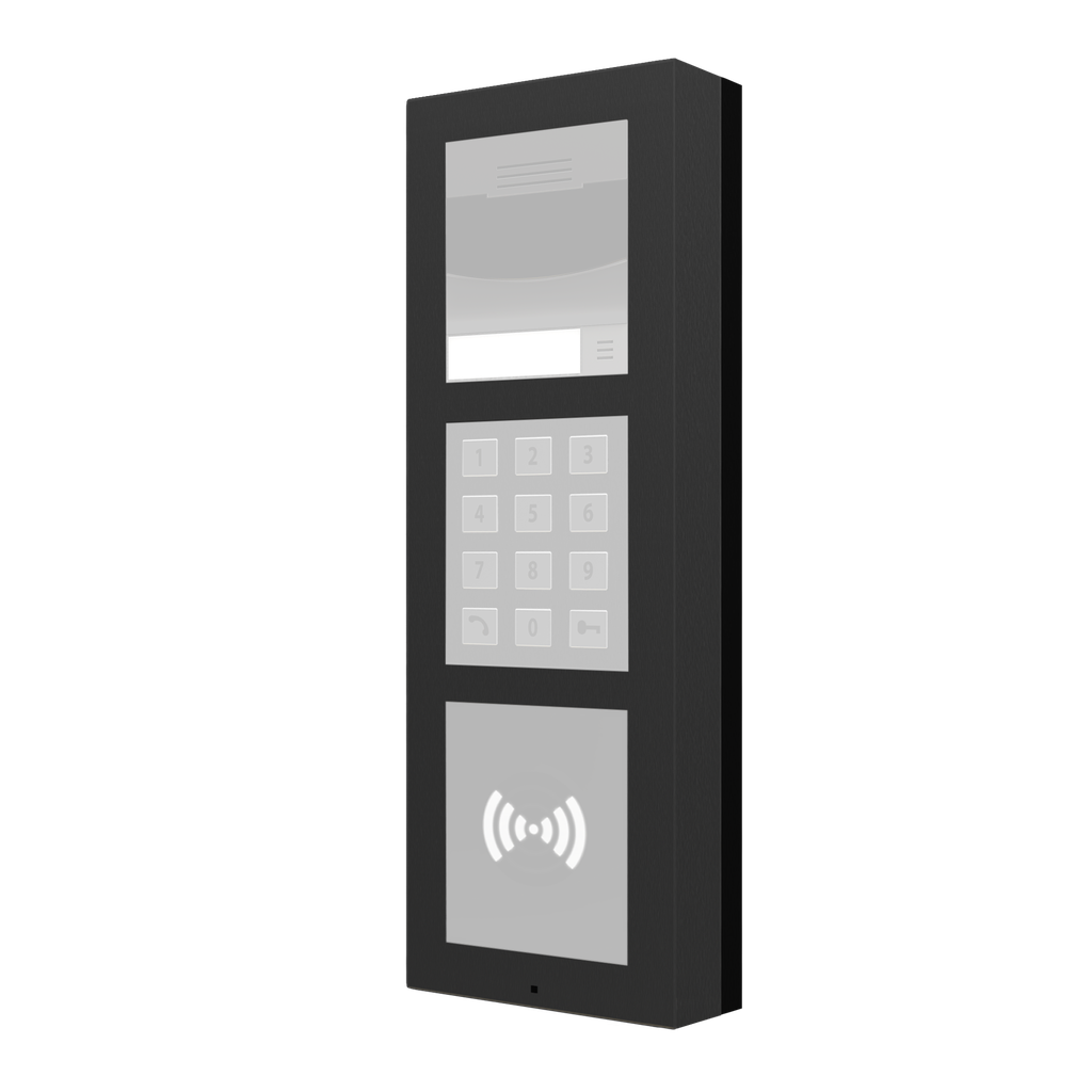 GetFace IP, Ram, på vägg, 3 moduler, svart