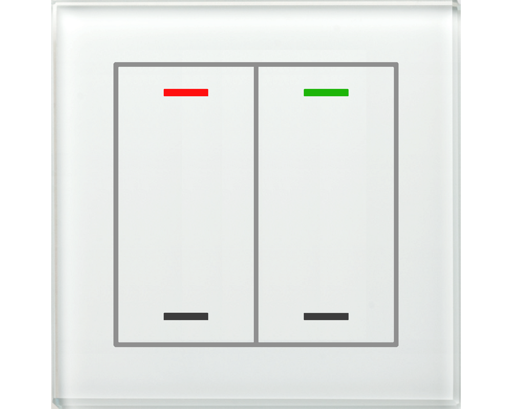 T-knapp Glas II Lite 2k Vit