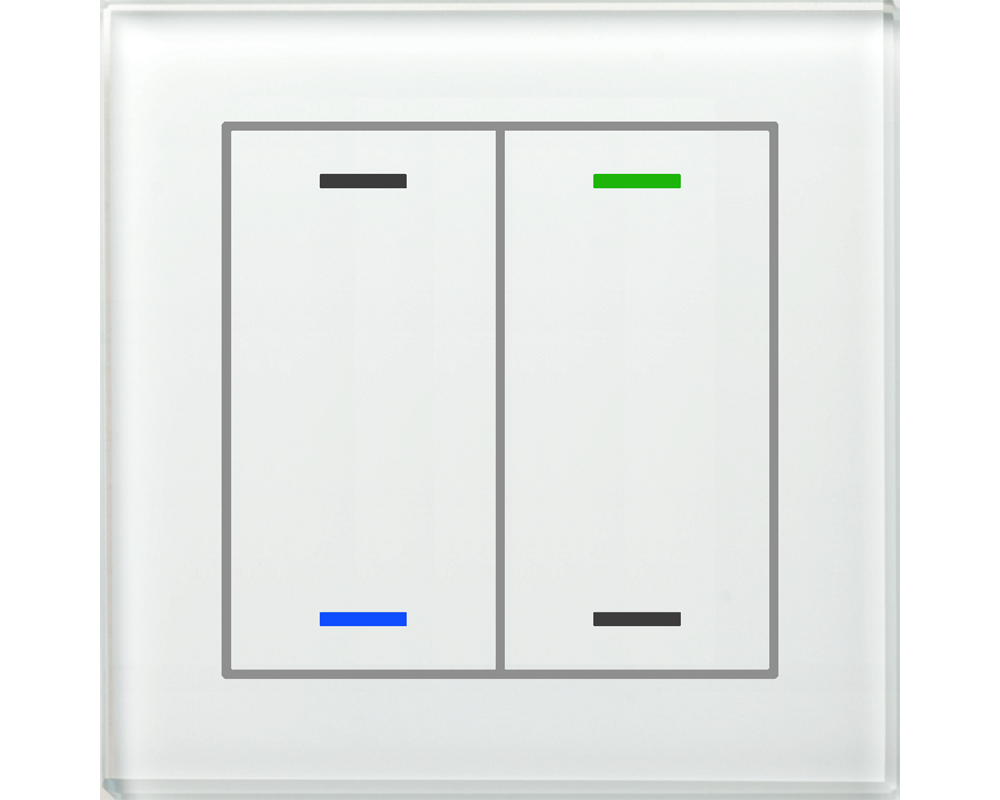 T-knapp Glas II Lite 2k TS Vit
