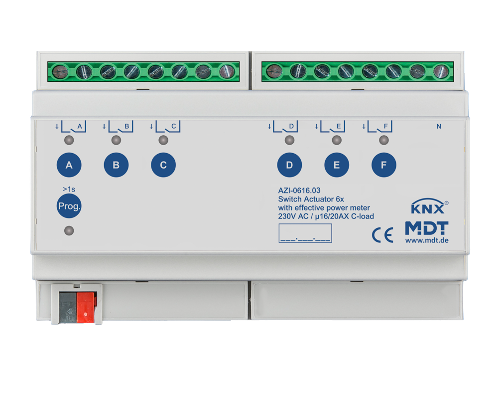 Brytaktor 6X16A 230V effektmät
