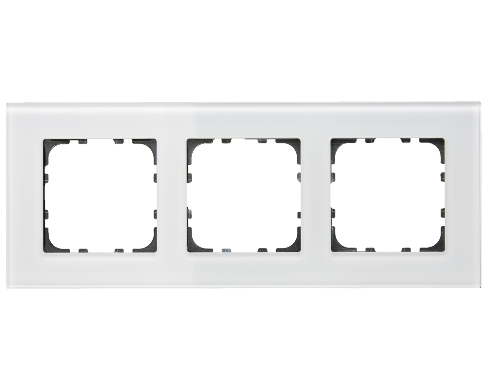 Ram Glas 3-fack 55mm Vit