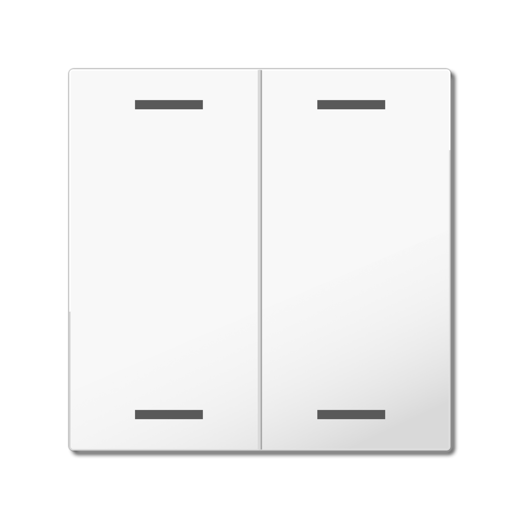 MDT Rocker for the KNX Push Button Light 55 2 gang, white glossy finish, neutral