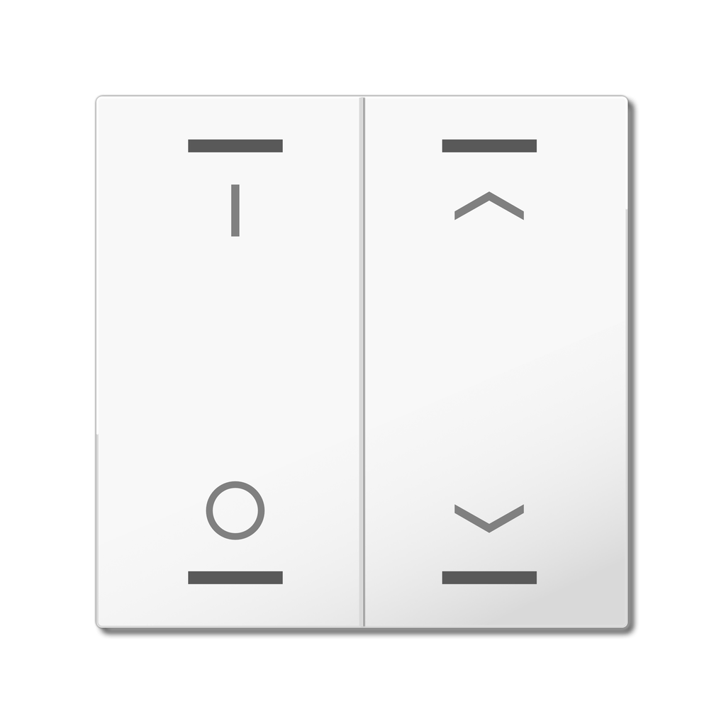 MDT Rocker for the KNX Push Button Light 55 2 gang, white glossy finish, switch and blinds
