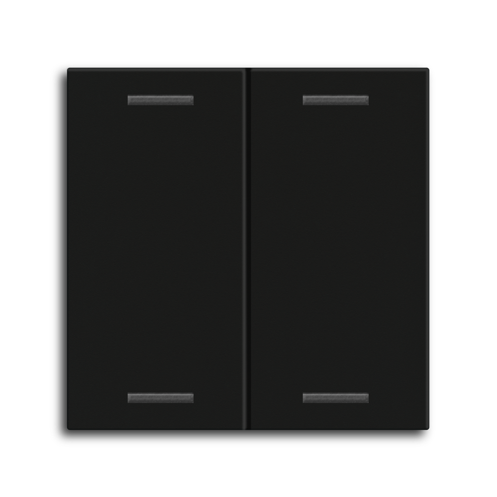 MDT Rocker for the KNX Push Button Light 55 2 gang, Black matt, neutral