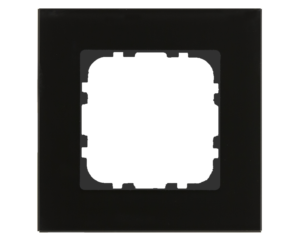 Ram Glas 1-fack 55mm Svart