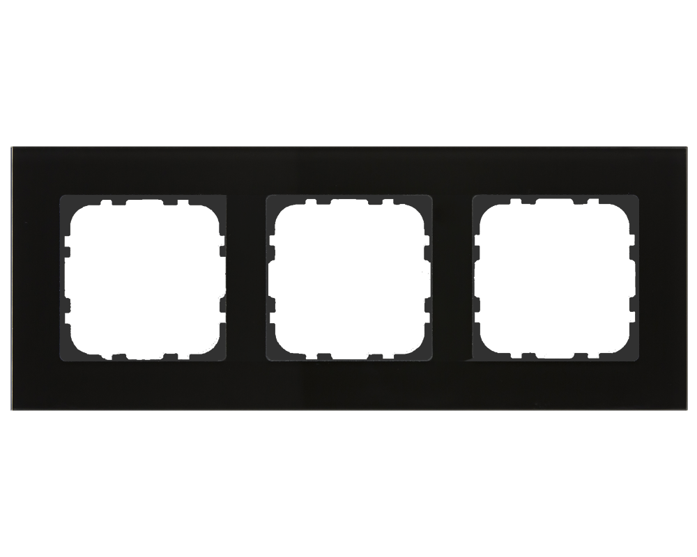 Ram Glas 3-fack 55mm Svart